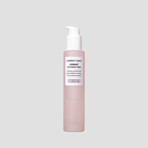Luminant PHA Essence Toner, comfort zone, tónico esfoliante, tónico hidratante, polihidroxiácidos, PHA, renovação cutânea, pele luminosa, pele uniforme, redução de manchas, cuidados de rosto, esfoliação suave